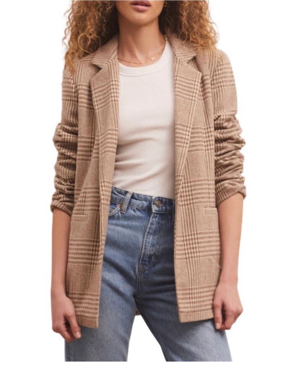 Z Supply Anna Plaid Blazer XSMALL